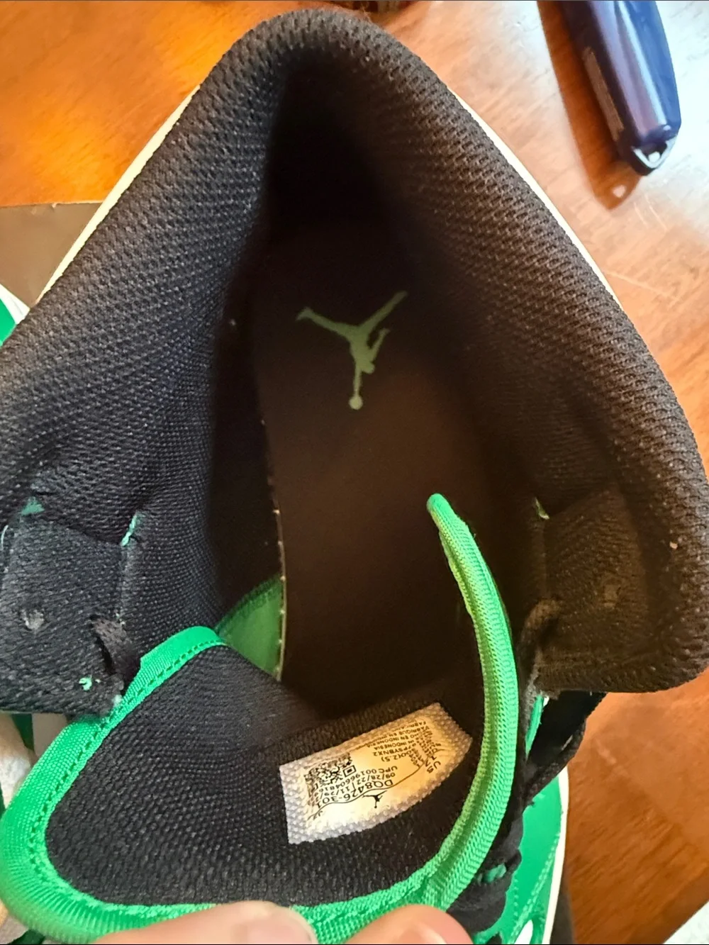 Jordan Men's High-Top Sneakers in Green and White